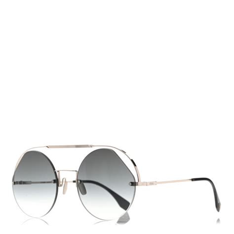 FENDI Round Sunglasses FF0325/S Silver 